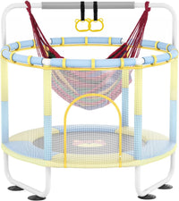 Advwin Kids Trampoline, Indoor Outdoor Rebounder w/Safety Enclosure Net
