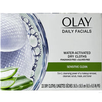 OLAY Daily Gentle Clean 5-in-1 Water Activated Cloths, 33 Count (Pack of 3)