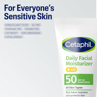 Cetaphil Daily Facial Moisturizer SPF 50, 1.7 Fl Oz (Pack of 2),  Dermatologist Recommended