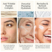 LilyAna Naturals Caffeine Eye Cream with Peptides for Dark Circles, Puffiness, Fine Lines and Wrinkles 1.0 oz