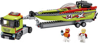 LEGO City Race Boat Transporter 60254 Race Boat Toy, Fun Building Set for Kids