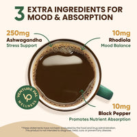 Venture Pal 16 in 1 Mushroom Powder (90 Servings) - 1,557,000mg Mushroom Coffee Alternative with Ashwagandha, Lion’s Mane, Chaga & More | 100% Fruiting Bodies | 10:1 Extract for Immune,Focus & Energy