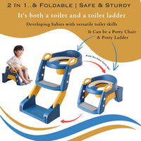 New 2 in 1 Upgraded Premium Toddler Toilet Seat for Potty Training | (Blue)