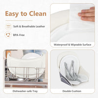 INFANS 8 in 1 Baby High Chair, Convertible Highchair for Babies and Toddlers (White)