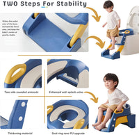 New 2 in 1 Upgraded Premium Toddler Toilet Seat for Potty Training | (Blue)