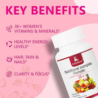 JulyDeer Multivitamin for Women 60 Tablets Complete Multimineral & Vitamin | A, C, D, E and B-Complex, Zinc & More for Lady Immunity, Hair, Skin & Nails, Digestion + Vegetarian ( 60 Count Pack of 1)