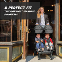 Baby Jogger Australia City Tour 2 Double Stroller (Pitch Black) - Prams & Strollers, Twins, Super Lightweight, Compact fold, Travel Pram, Lightweight and Compact, UV50+ Canopy