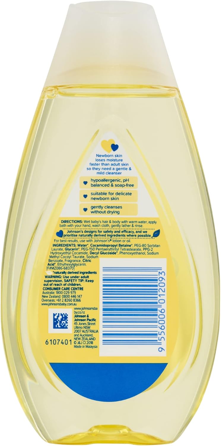 Johnson's Top-To-Toe Gentle Newborn Cleansing Tear-Free Mild Baby Bath 200mL