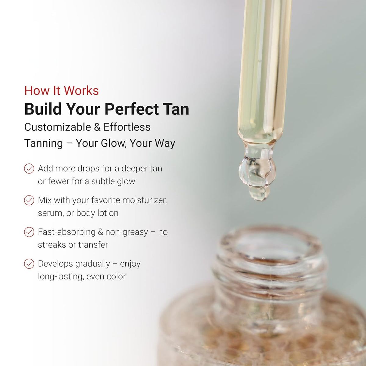 LifeCell Glow Self-Tanning Drops for Face & Body, DHA & Squalane ...