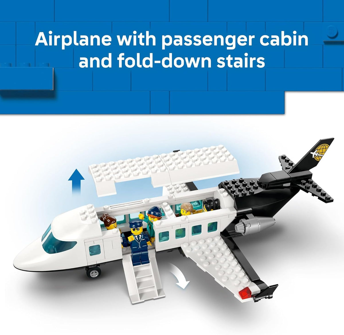 LEGO® Airport with Airplane 60502 Toy Model Airport Building Set for Boys, Girls and Fans of Toy Airplanes - Build Together Set for 1 to 4 People - 9 Minifigures - Birthday Treat for Ages 8+
