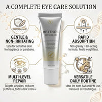 Retinol Under Eye Cream for Dark Circles and Puffiness, 1 Fl Oz | Retinol Eye Cream for Fine Lines, Firming & Moisturizing Skin Care Formula for Women & Men