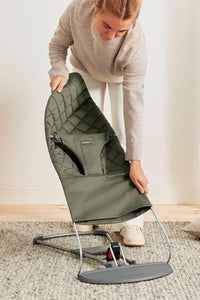 BabyBjörn Bouncer Bliss, Woven, Classic Quilt, Dark Green