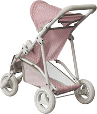Olivia's Little World Polka Dot Princess Baby Doll Jogging Stroller, Pink/Gray