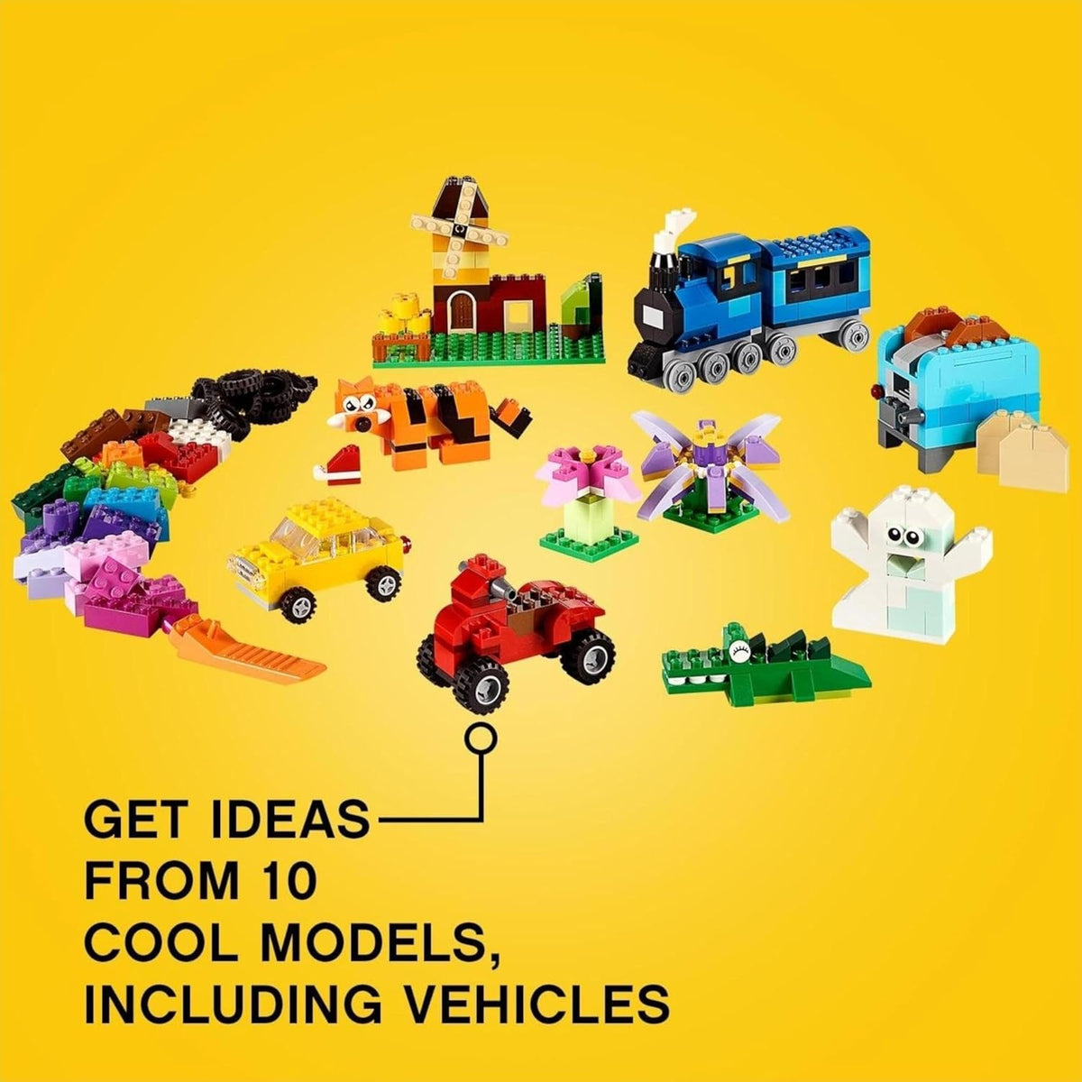 LEGO Classic Medium Creative Brick Box, Colourful Building Bricks Set, Kids' Toys for 4+ Year