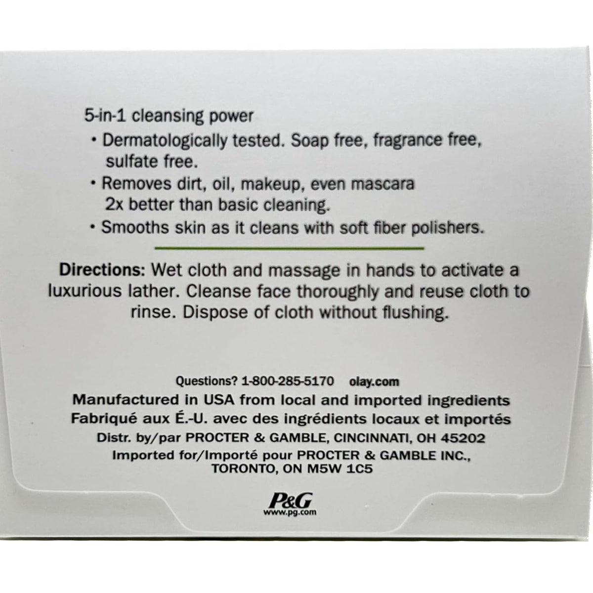 OLAY Daily Gentle Clean 5-in-1 Water Activated Cloths, 33 Count (Pack of 3)