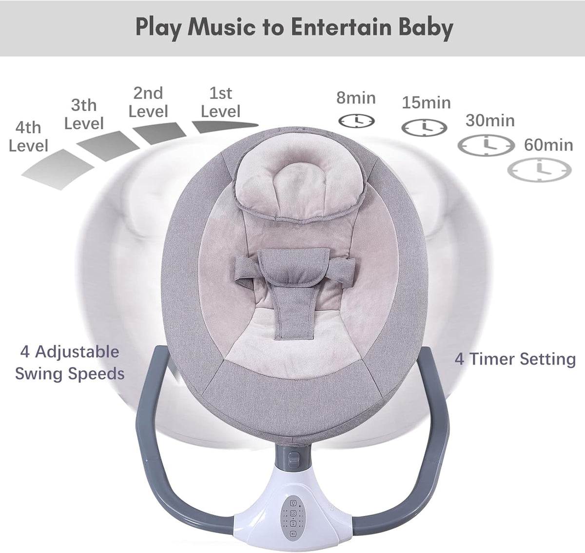 Baby Swing Chair Baby Swing and Bouncer - Electric Baby Bouncer Chair with Remote Control