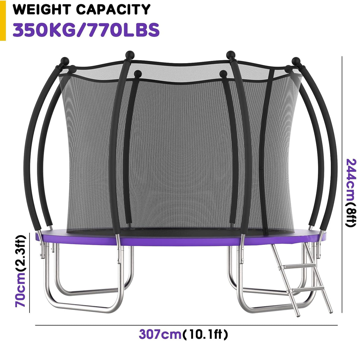Advwin Kids Trampoline, Indoor Outdoor Rebounder w/Safety Enclosure Net