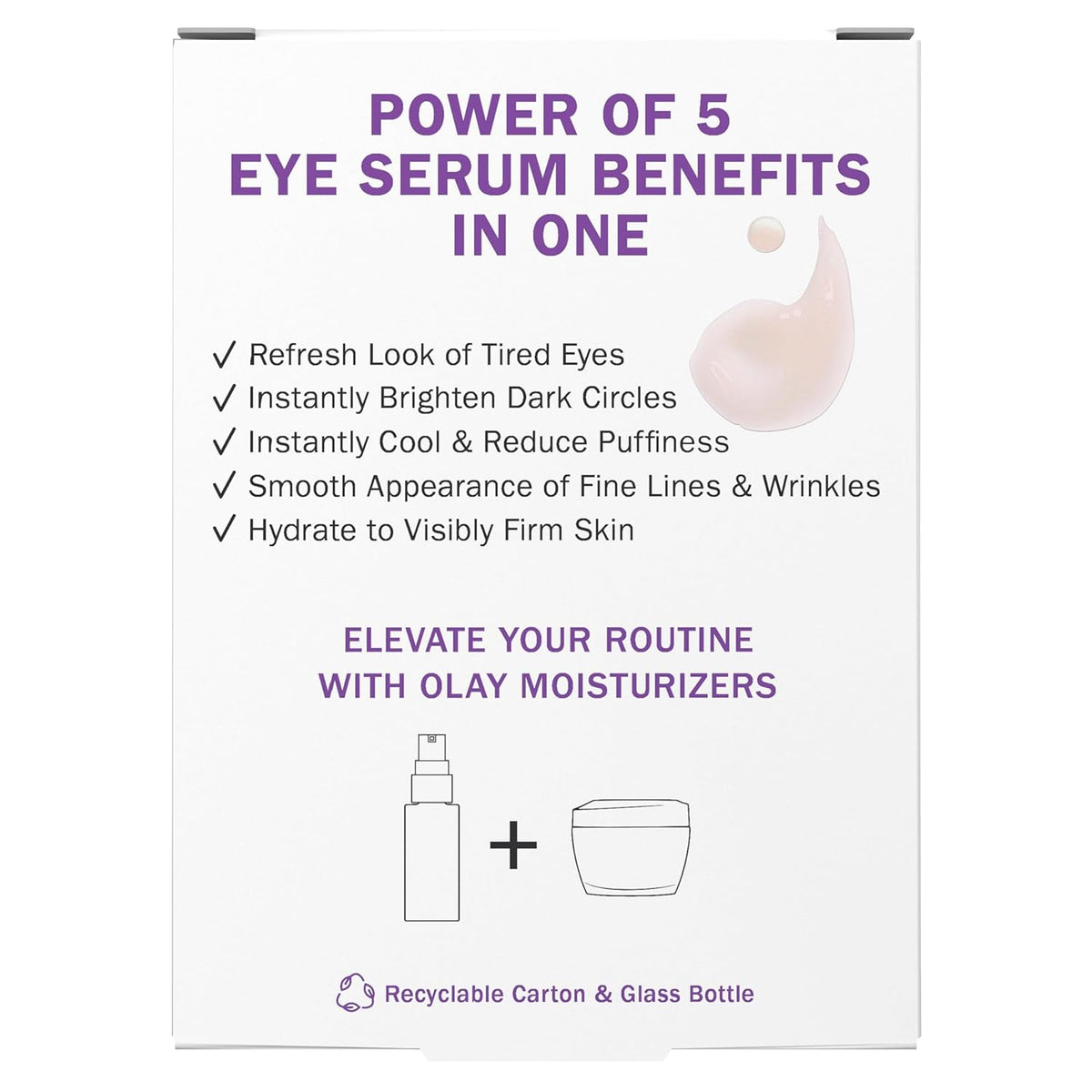 Olay Super Eye Serum - Vitamin C, Caffeine, Niacinamide, Amino Peptide, Aloe Vera - Brightens Dark Circles, Anti-Wrinkle, Anti-Aging, Brightening, Smooths Fine Lines, Firming, Hydrating, 0.45 Oz
