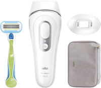 Braun IPL Silk-Expert Pro 3 PL3133, Visible Hair Removal Featuring Pouch, Gifts for Women White/Silver