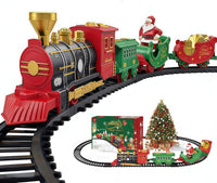 Christmas Train Set, Kids Train for Christmas Tree with 4 Cars & 6 Tracks, Battery Operated