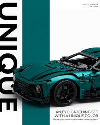 Nifeliz Valor Sports Car Building Set for Adults, 1:8 Scale Model Car to Build and Display, Home or Office Décor, Collectible Gift (3374PCS, NF10268)