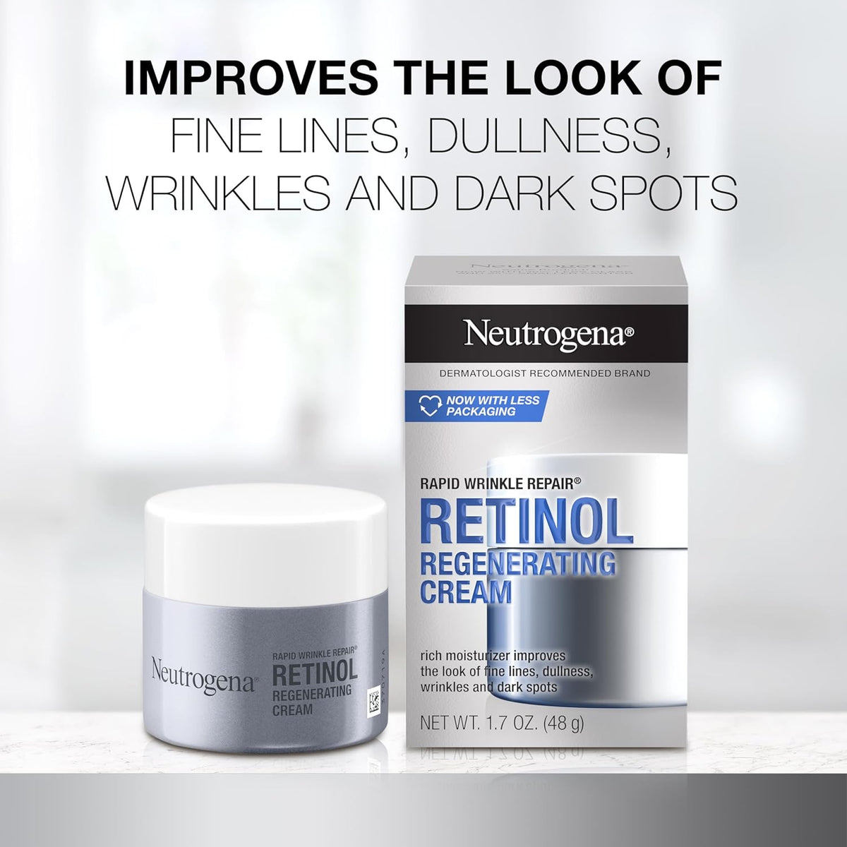 Neutrogena Rapid Wrinkle Repair Retinol Face Moisturizer, Daily Anti-Aging Face Cream