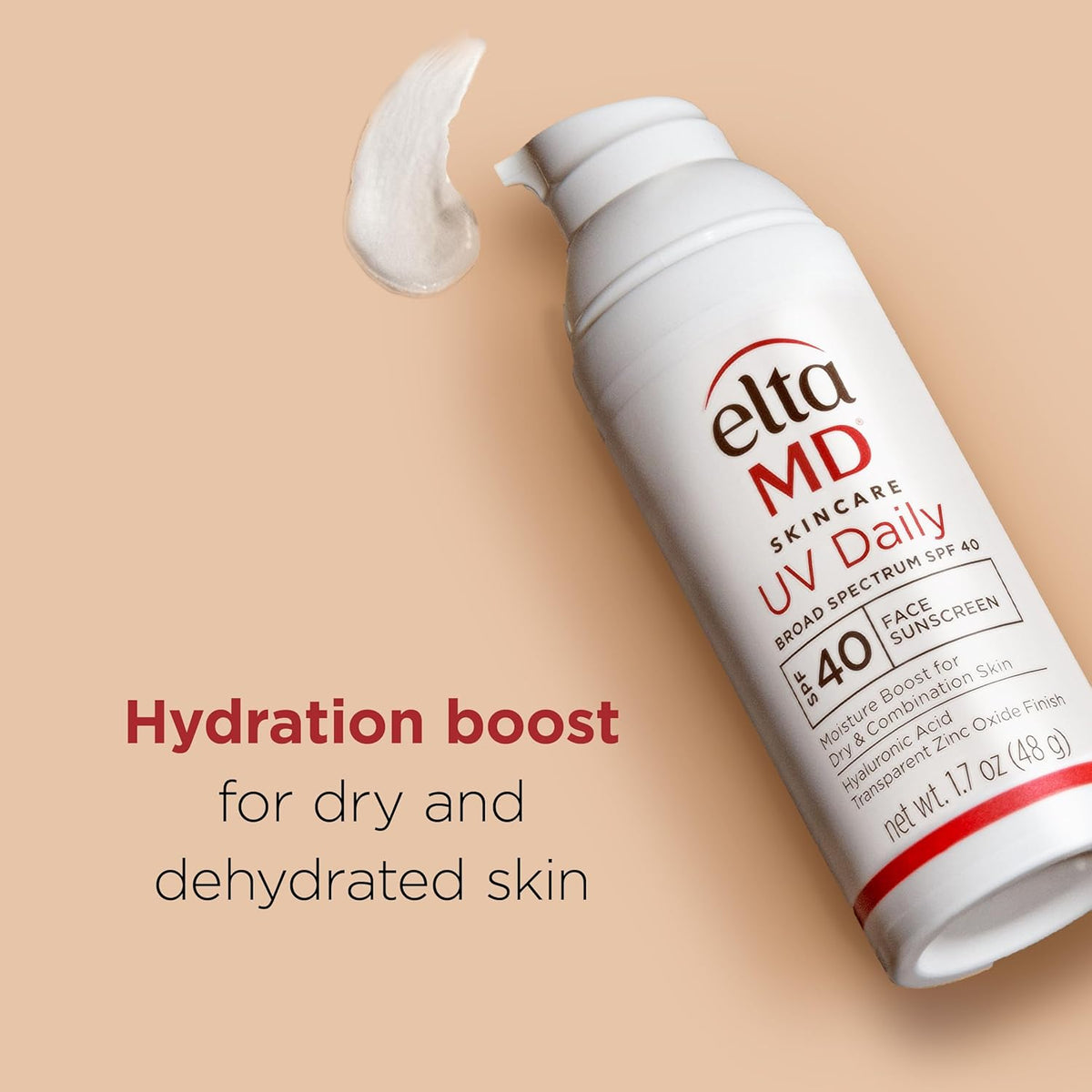 EltaMD UV Daily SPF 40 Face Sunscreen Moisturizer with Zinc Oxide, Daily Face Moisturizer with SPF, Sunscreen, For Dry Skin 1.7 oz Pump (Pack of 2)
