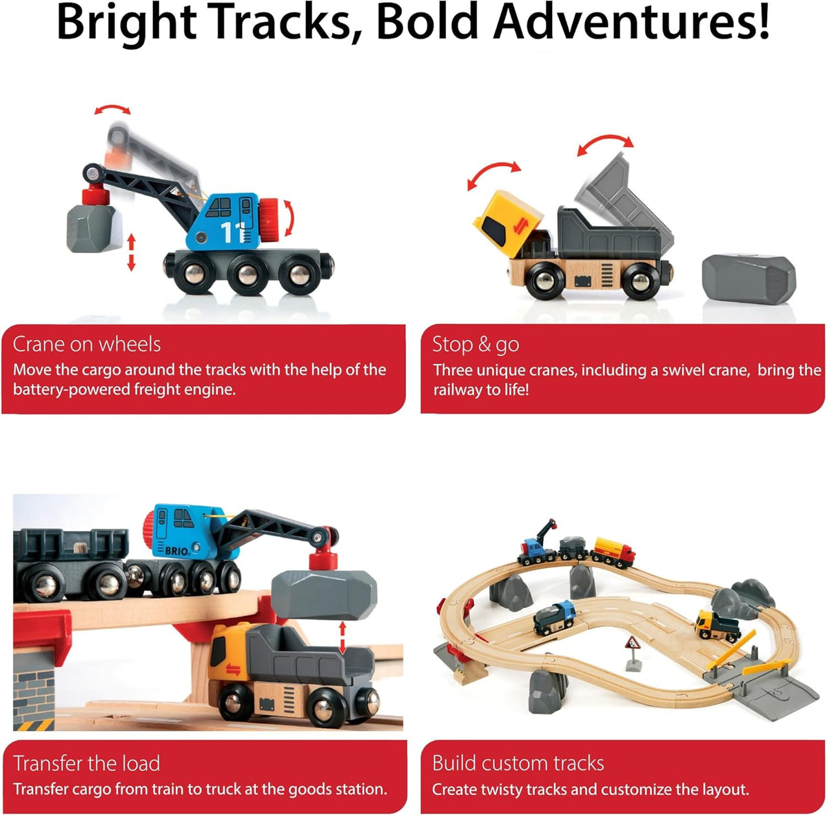 BRIO - Rail & Road Loading Set 32 Pieces