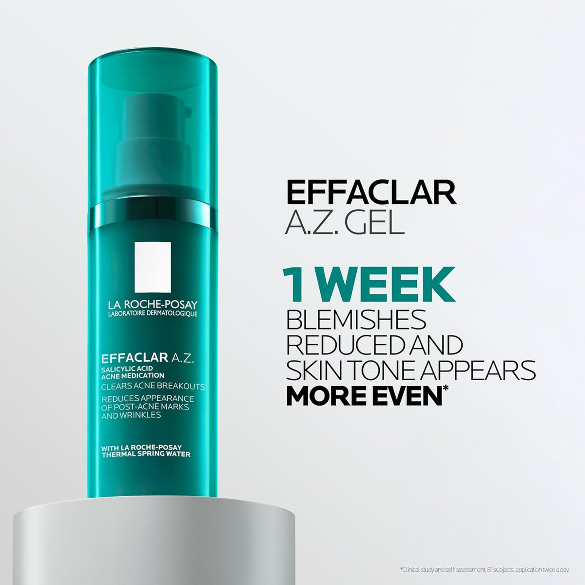 La Roche-Posay Effaclar A.Z. Acne Face Gel with Azelaic Acid, 1.35oz