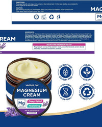 Venture Pal Magnesium Lotion, Topical Magnesium Cream, Fast-Absorbing Moisturizing Lotion with Coconut Oil, Shea Butter & Hyaluronic Acid, Suitable for Kids