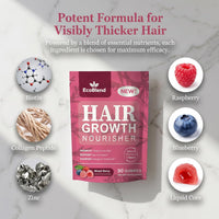Hair Growth Gummies Women Vitamins—excellerator Nourish Hair and Nail Promote Fuller Locks with a Natural, Gentle Formula—Filled Gummies—Mixed Berry Flavor—90 Count (45-Day Supply)