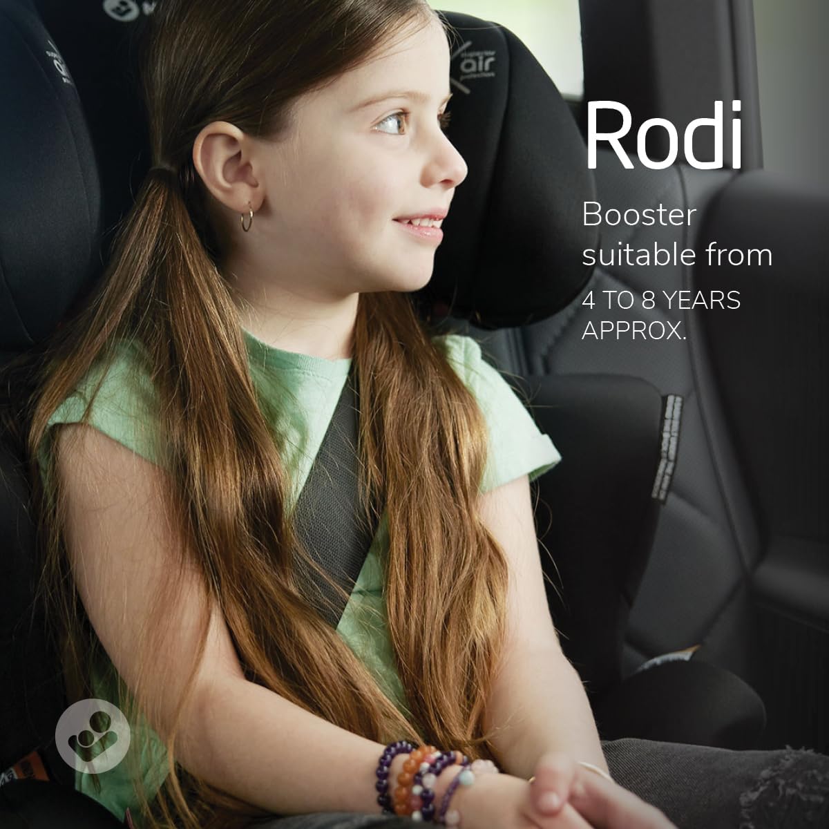 InfaSecure Versatile Folding Booster Seat, 4 to 8 Years, Black, CS6613V