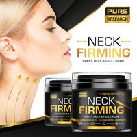 PURE RESEARCH Neck Firming Cream - Anti Wrinkle Cream Day & Night Face Neck and Décolleté Cream