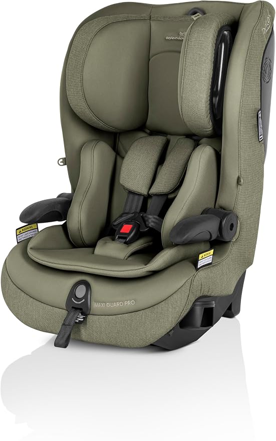 Maxi Guard Pro Style Car Seat Dark Olive, Forward Facing, in-Built Harness, 6 Months to 8 Years, Side Impact Cushion Technology, Narrow Design, Harnessed for Longer (8054)