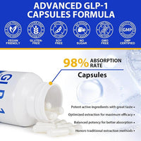 GLP-1 Supplement for Women & Men, 43-in-1 Natural Complex to Boost GLP-1 Levels, Support Appetite Control, Satiety, Metabolism & Digestive Health, Probiotic Nutritional Supplements - 60 Capsules