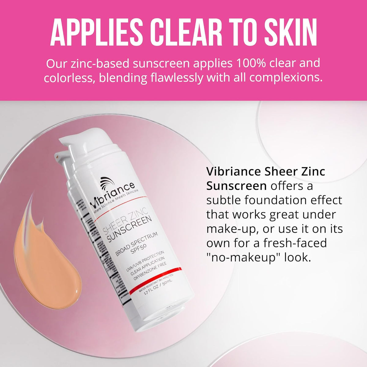 Vibriance Sheer Zinc Oxide Face Sunscreen, 1.7 fl oz