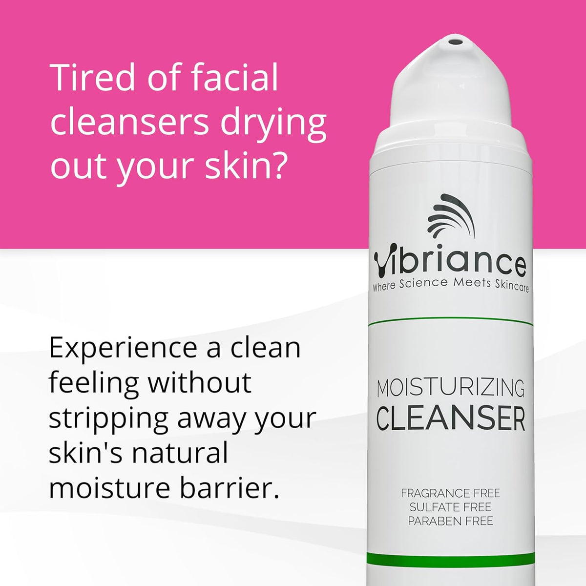 Vibriance Moisturizing Face Cleanser, 5.1 fl oz - Ultra-Hydrating Facial Wash for Women, Normal to Dry Skin - Sulfate and Paraben-Free - Removes Makeup, Impurities