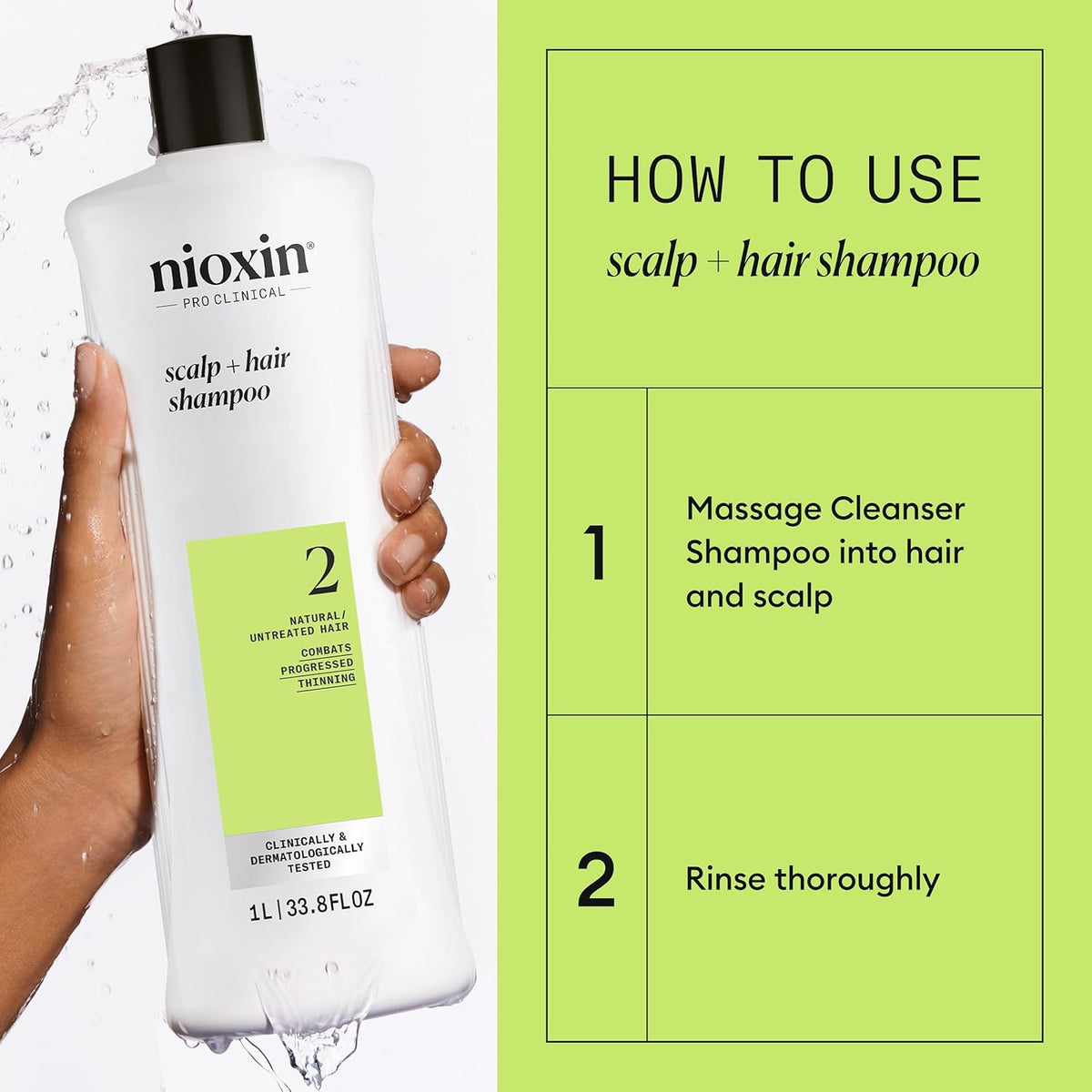 Nioxin Shampoo & Conditioner Liter Duo Sets | Prepacks with Pumps Included | Systems 1-4 | For Natural, Colored, & Damaged Hair with Light to Progressed Thinning | Strengthen & Boost Hair Density
