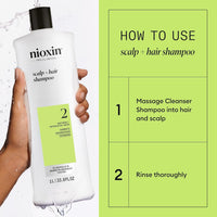 Nioxin Shampoo & Conditioner Liter Duo Sets | Prepacks with Pumps Included | Systems 1-4 | For Natural, Colored, & Damaged Hair with Light to Progressed Thinning | Strengthen & Boost Hair Density