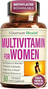 Vimerson Health Multivitamin for Women: Methylated B Vitamins, 60 Capsules