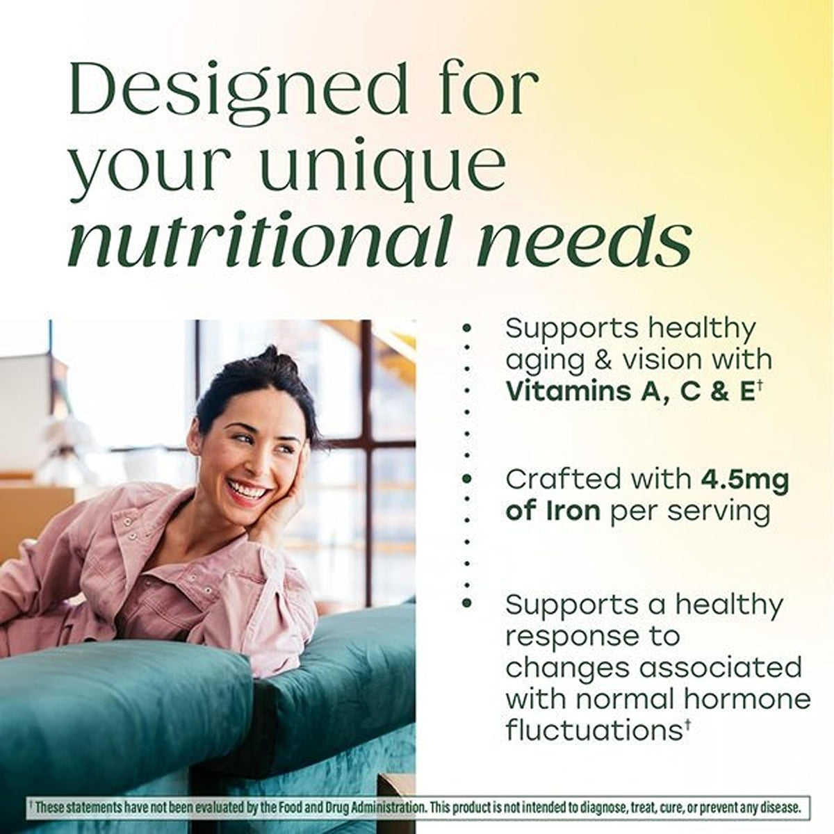 MegaFood One Daily Multivitamin for Women 40+ with 22 Nutrients, 30 Tablets | 30 Servings