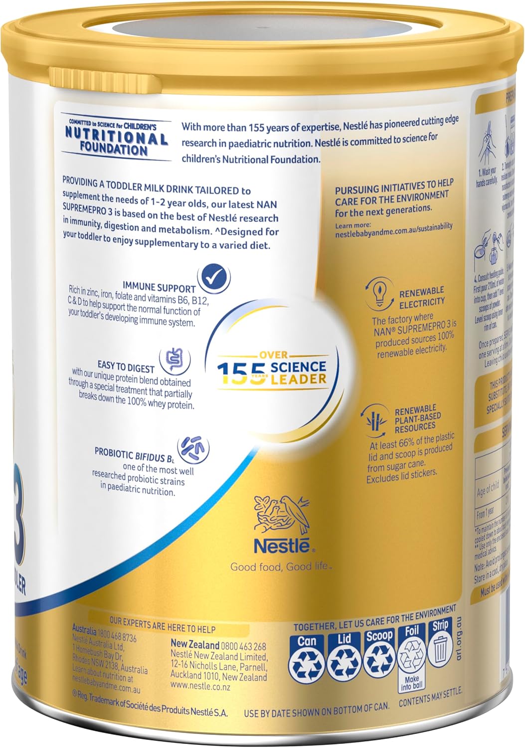 NAN SUPREMEpro 3 Toddler Drink 1+ Years Premium Milk Powder – 800g