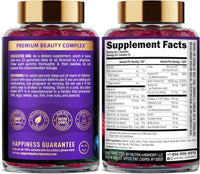 Biotin Gummies with Collagen - Hair Growth Support Skin, & Nail Strength - for Women & Men, Pack of 2-USA MADE