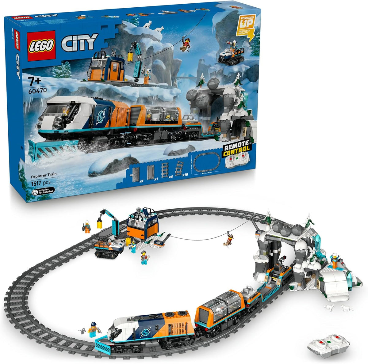 LEGO® City Explorers’ Arctic Polar Express Train 60470 Set for Fans of STEM Toys and Pretend Play Aged 7 and Up