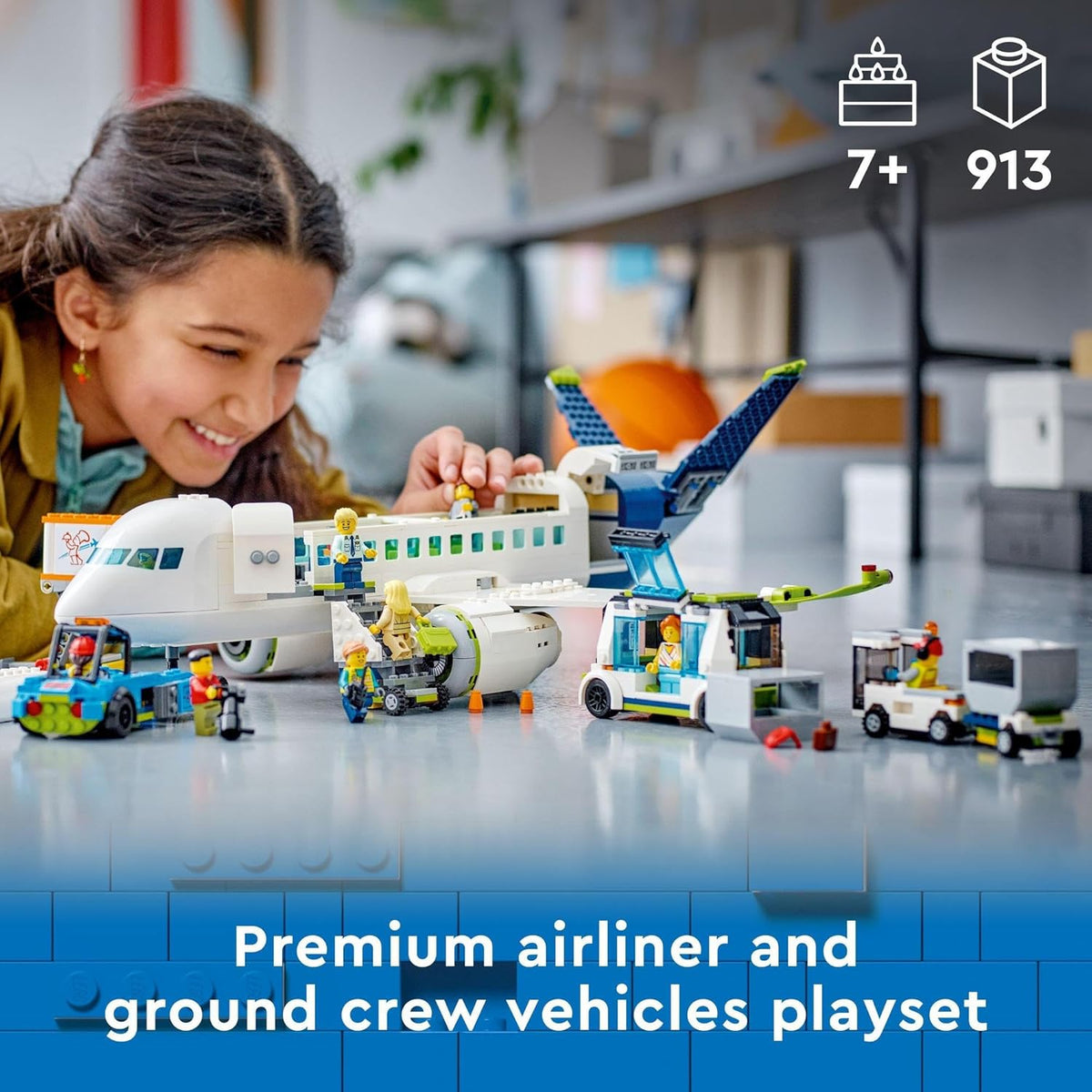 LEGO City Passenger Aeroplane Toy for 7+ Year Old Boys & Girls