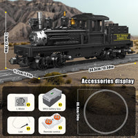 Mould King Shay Steam Locomotive Train Building Kit with Light, RC Train Model Set with Tracks, Display Model Toy for Adults (880 PCS)