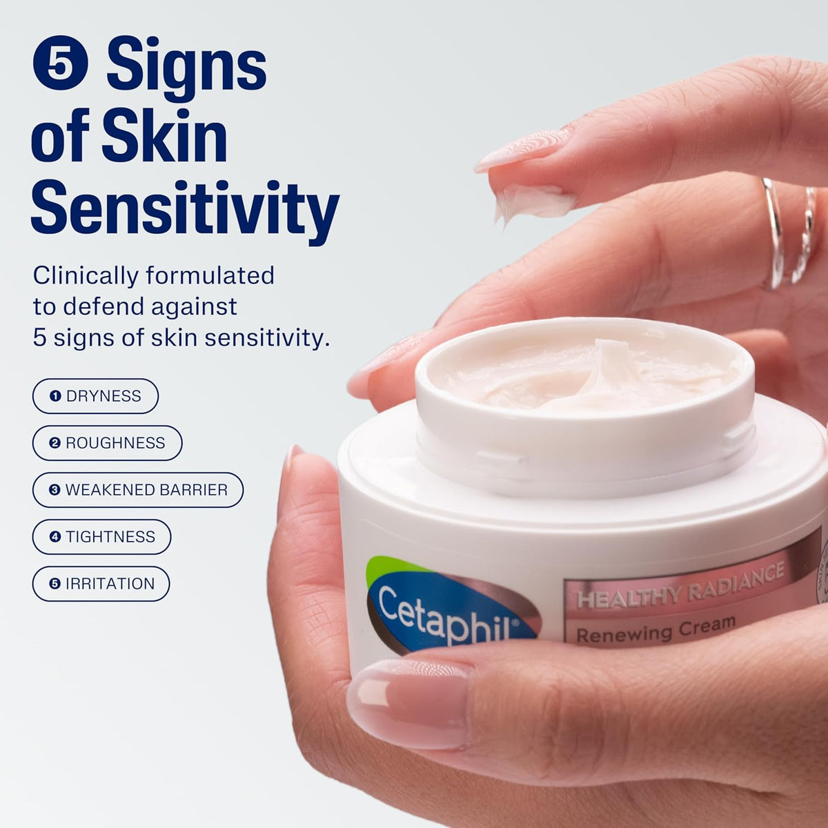 Cetaphil Face Cream, Designed for Sensitive Skin, Hypoallergenic, Fragrance Free, 1.7oz