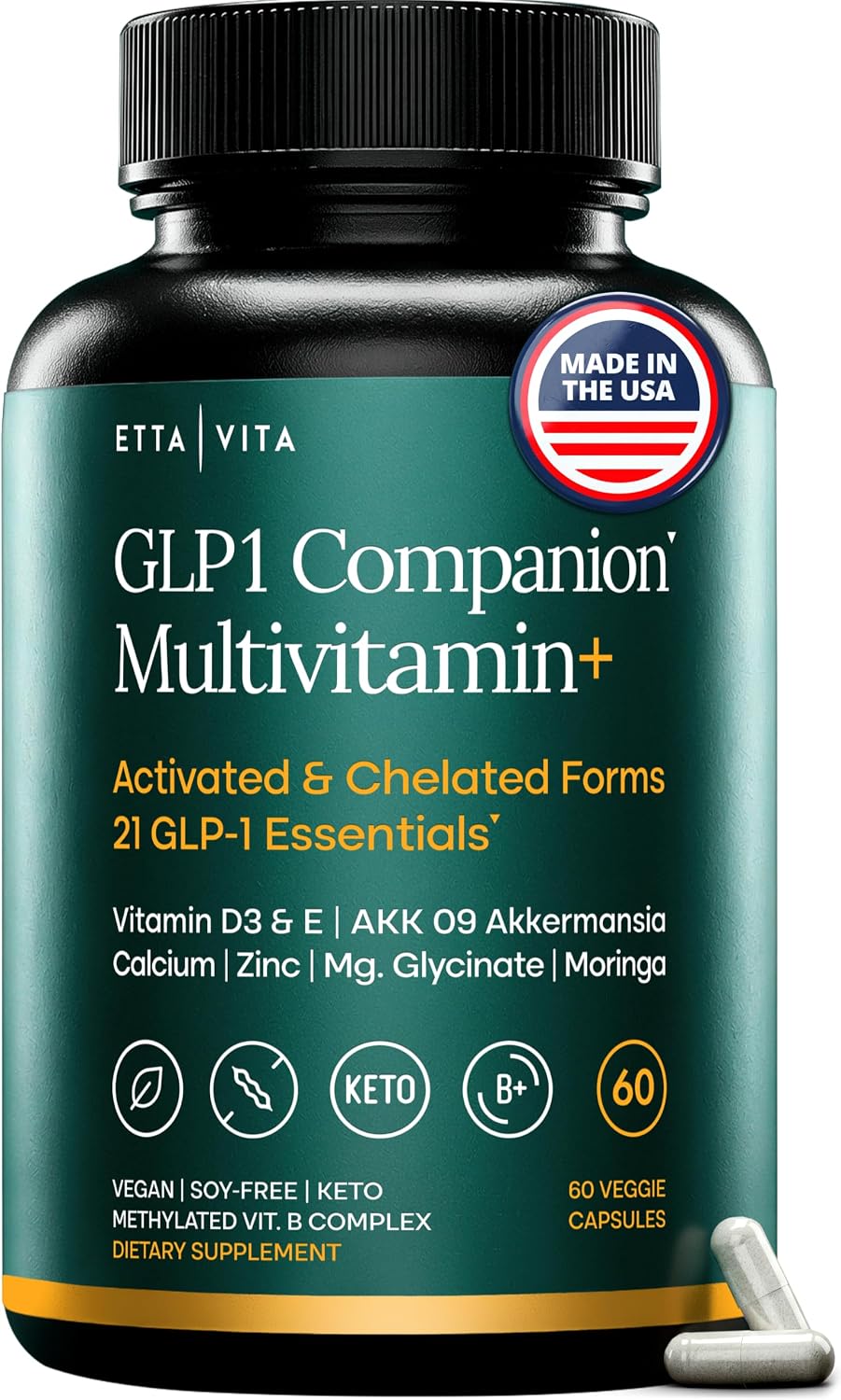 GLP-1 Companion Multivitamin for Weight Loss Journey and Gut Health Support
