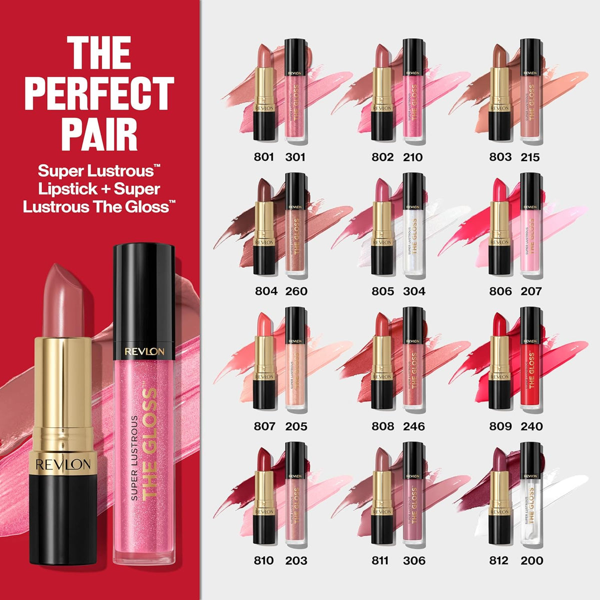 Revlon Super Lustrous Lip Gloss, Non-Sticky, Hydrating, High Shine Finish, 200 Crystal Clear, 0.13 oz