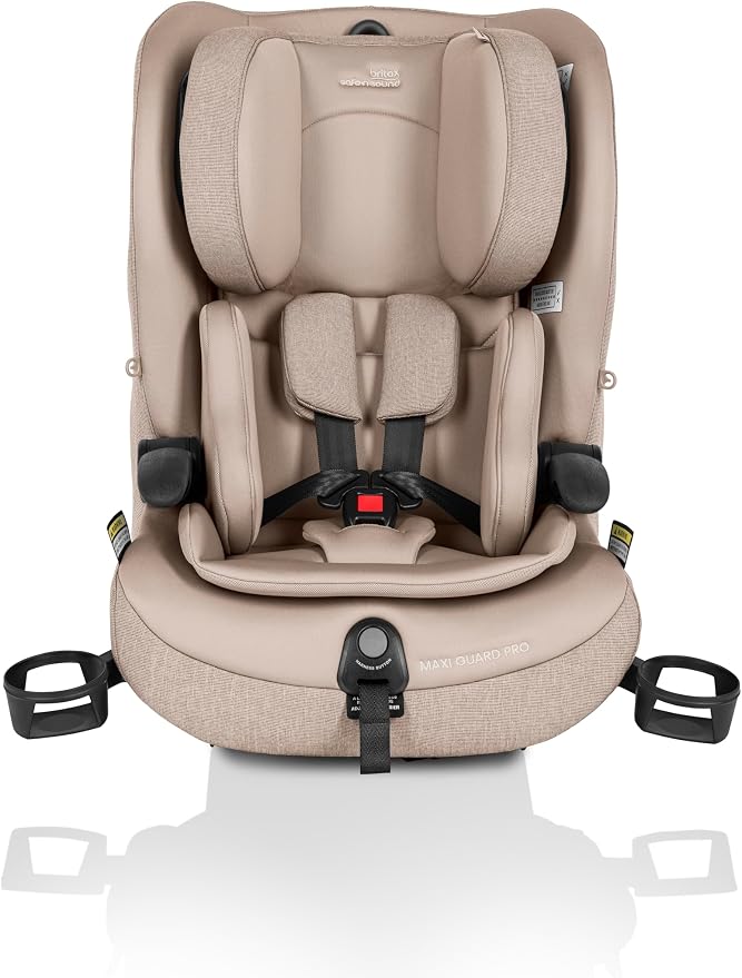 Maxi Guard Pro Style Car Seat Teak, Forward Facing, in-Built Harness, 6 Months to 8 Years, Side Impact Cushion Technology, Narrow Design, Harnessed for Longer (8055)